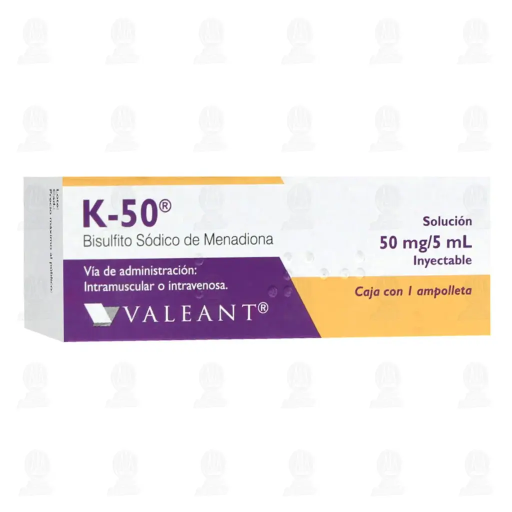 VITAMINA K (BISULFITO SODICO DE MENADIONA) 50MG/5ML INYECTABLE