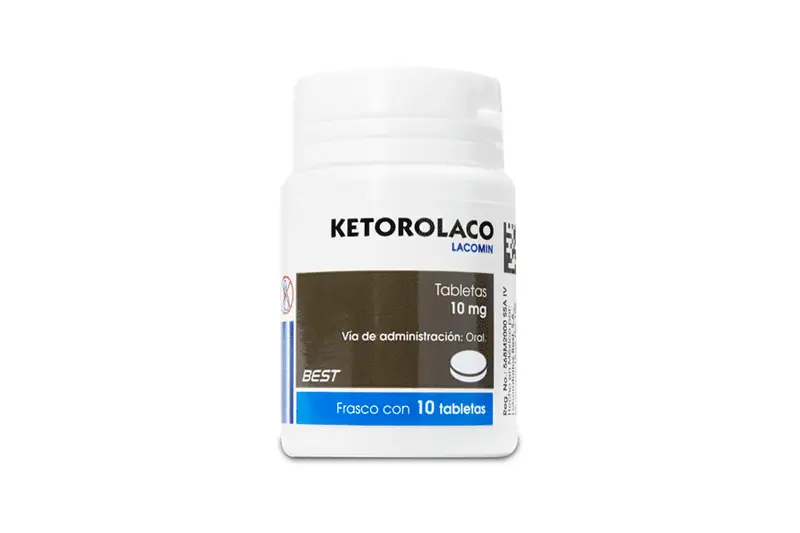 KETOROLACO 10 MG 10 TABLETAS CADA FRASCO