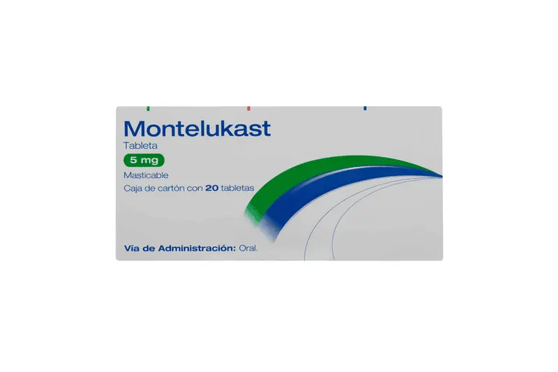 MONTELUKAST 5 MG 20 TABLETAS MASTICABLES POR CADA CAJA