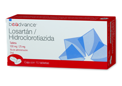 LOSARTAN/HIDROCLORO 15 TAB 100/25 MG