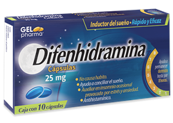 DIFENHIDRAMINA 10 CAPS 25 MG