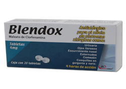 CLORFENAMINA 20 TAB 4 MG