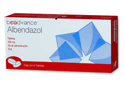 ALBENDAZOL 6 TABS 200 MG