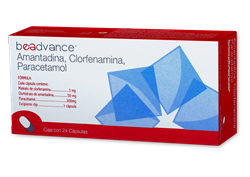 AMANTADINA/CLORFENAMINA/PARACETAMOL 24 CAP 50/3/300MG