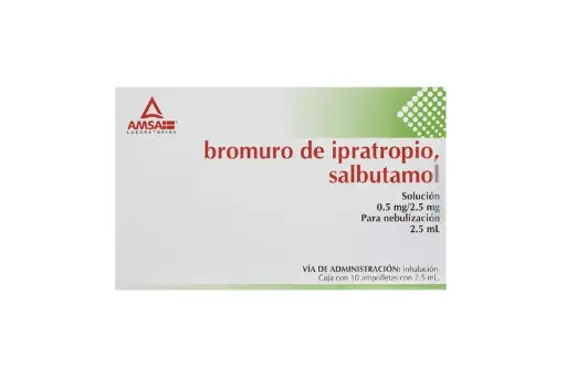 IPRATROPIO / SALBUTAMOL SOLUCION PARA NEBULIZACION 10 AMPOLLETAS