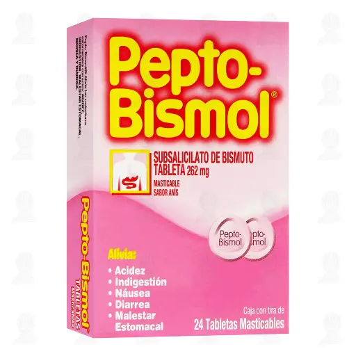 PEPTO-BISMOL 24 TABLETAS MASTICABLES