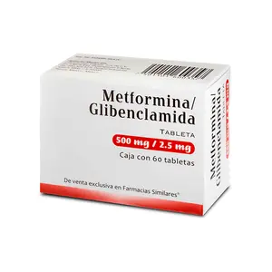 METFORMINA/GLIBENCLAMIDA (500MG/2,5MG) 60 TABLETAS