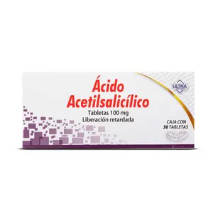 ACIDO ACETILSALICILICO (ASPIRINA) 100 MG ADULTO 30 COMPRIMIDOS