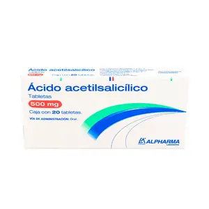 ACIDO ACETILSALICILICO (ASPIRINA) 500 MG 20 TABLETAS