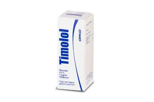 TIMOLOL 5.0MG/1ML SOLUCION GOTAS 5 ML 1 PIEZA