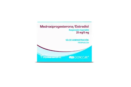 MEDROXIPROGESTERONA / ESTRADIOL SOLUCION INYECTABLE SIN JERINGA 1 AMPOLLETA