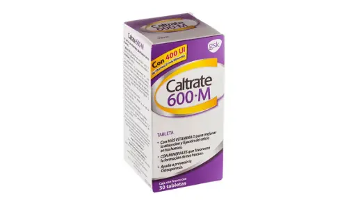 CALCIO / VITAMINA D3 / MAGNESIO / CALTRATE 600+M 30 TABLETAS