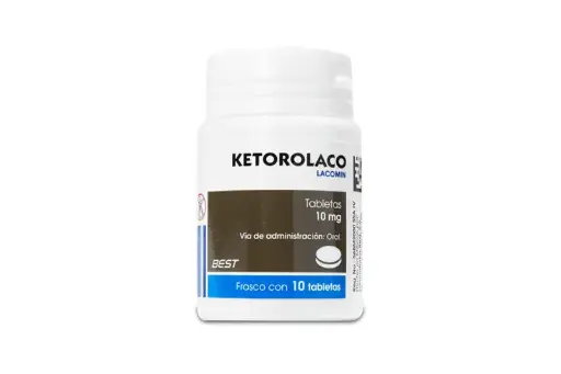 KETOROLACO 10 MG 10 TABLETAS CADA FRASCO