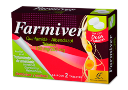 QUINFAMIDA/ALBENDAZOL  2 TAB 200/150 MG