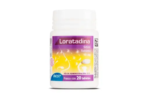 LORATADINA 10 MG 20 TABLETAS CADA FRASCO