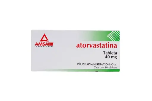 ATORVASTATINA 40 MG 10 TABLETAS CADA CAJA