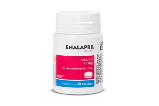 ENALAPRIL 10 MG 30 TABLETAS CADA FRASCO